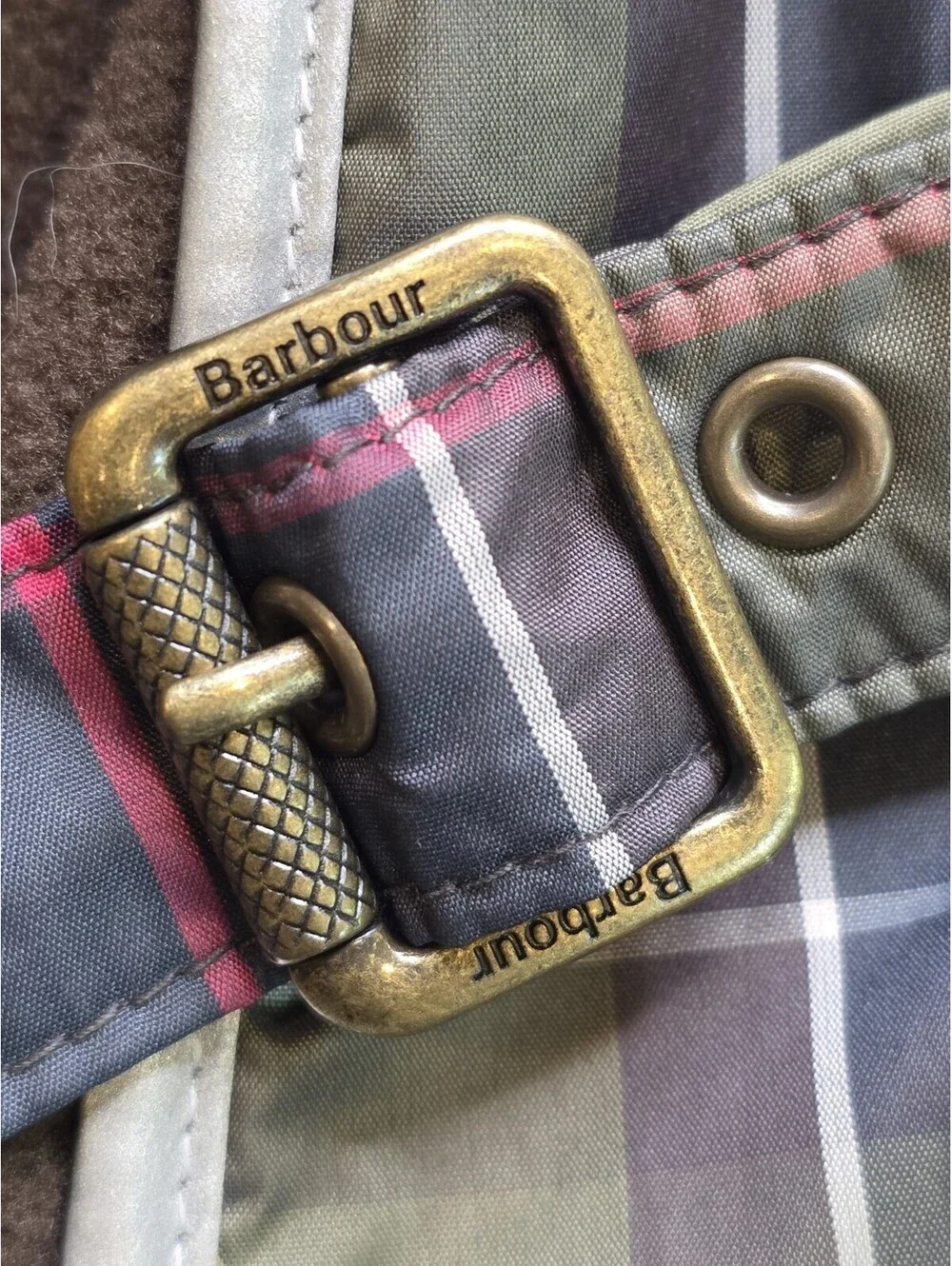 Barbour Waterproof Tartan Dog Coat Jacket XXL Classic DCO0012 Corduroy Collar EU